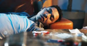 Man suffering from a cocaine overdose